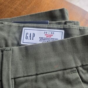 GAP Olive Green Straight Chinos